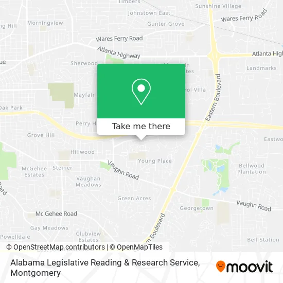 Alabama Legislative Reading & Research Service map