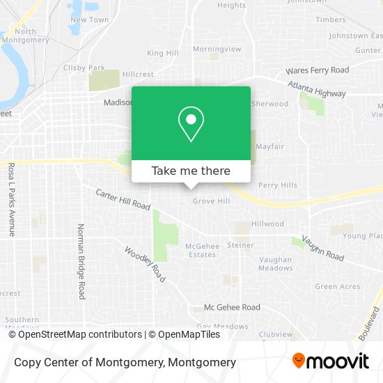 Mapa de Copy Center of Montgomery