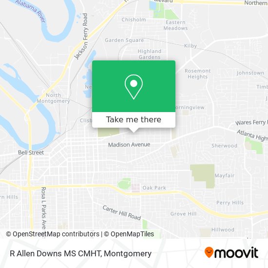 R Allen Downs MS CMHT map