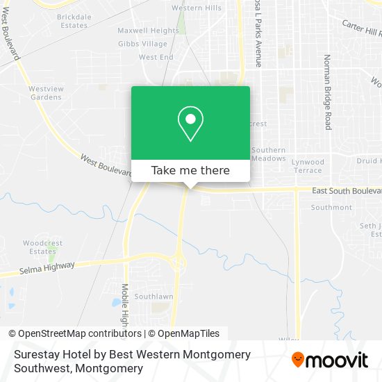 Surestay Hotel by Best Western Montgomery Southwest map