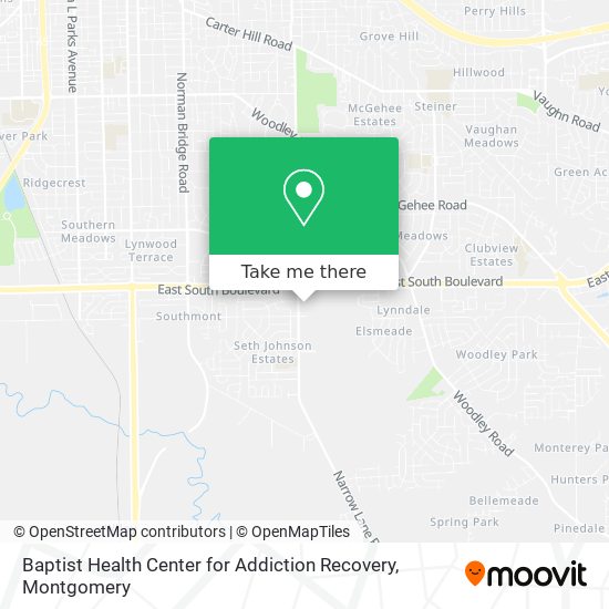 Baptist Health Center for Addiction Recovery map