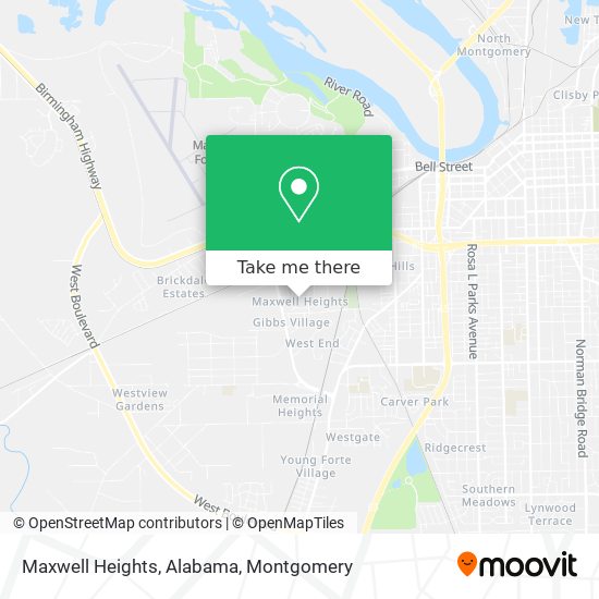 Maxwell Heights, Alabama map
