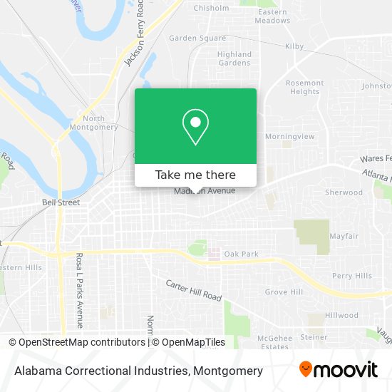 Alabama Correctional Industries map