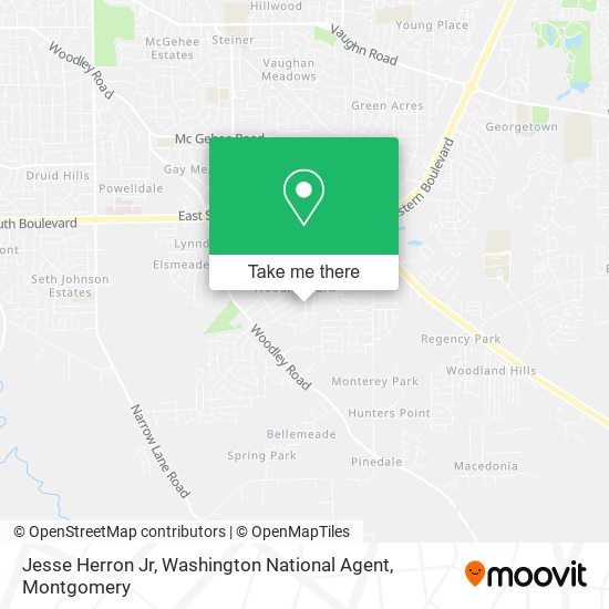 Mapa de Jesse Herron Jr, Washington National Agent