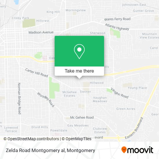 Zelda Road Montgomery al map