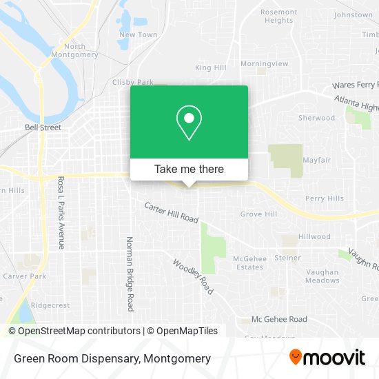 Mapa de Green Room Dispensary