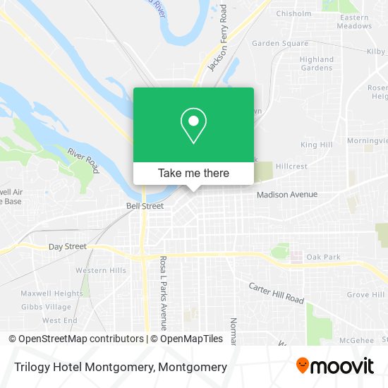 Trilogy Hotel Montgomery map