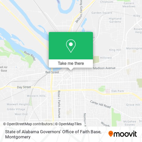 Mapa de State of Alabama Governors' Office of Faith Base