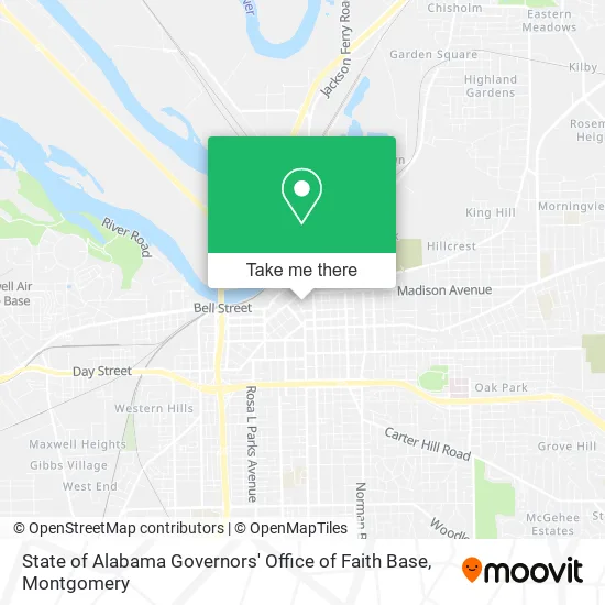 State of Alabama Governors' Office of Faith Base map