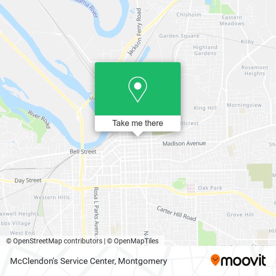 McClendon's Service Center map