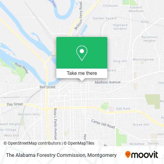 Mapa de The Alabama Forestry Commission