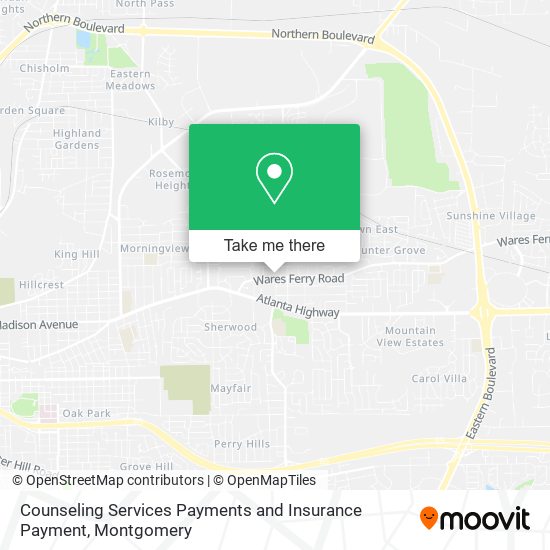 Counseling Services Payments and Insurance Payment map
