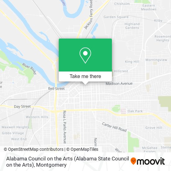 Alabama Council on the Arts map