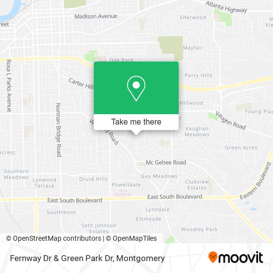 Fernway Dr & Green Park Dr map