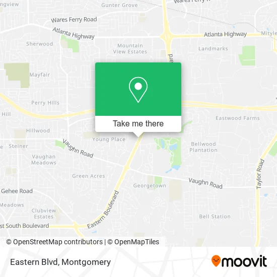 Eastern Blvd map