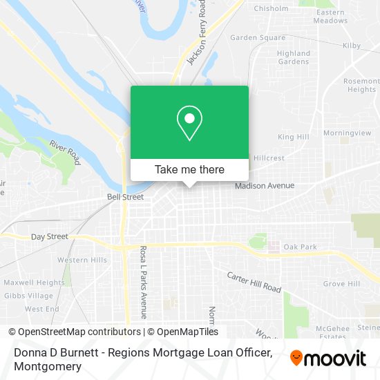 Donna D Burnett - Regions Mortgage Loan Officer map