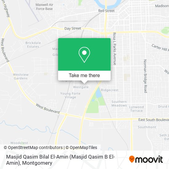 Mapa de Masjid Qasim Bilal El-Amin