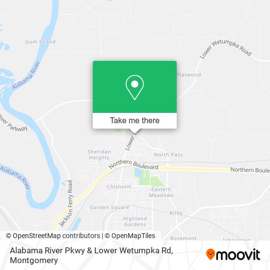 Mapa de Alabama River Pkwy & Lower Wetumpka Rd