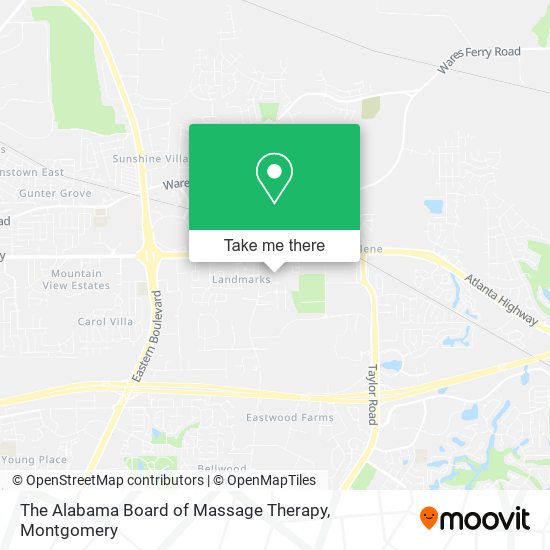 Mapa de The Alabama Board of Massage Therapy