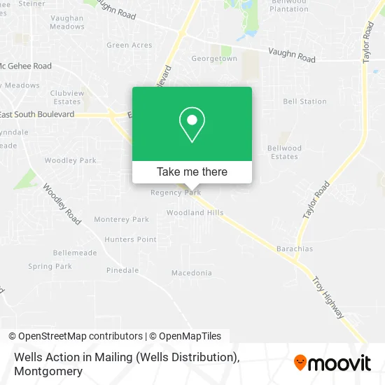 Wells Action in Mailing (Wells Distribution) map