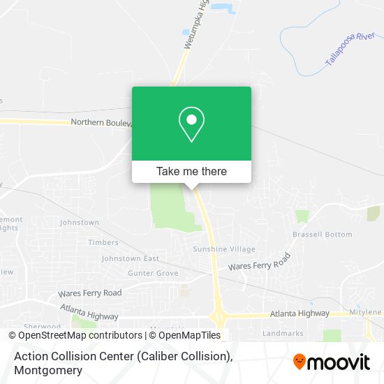 Action Collision Center (Caliber Collision) map