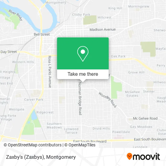 Mapa de Zaxby's (Zaxbys)