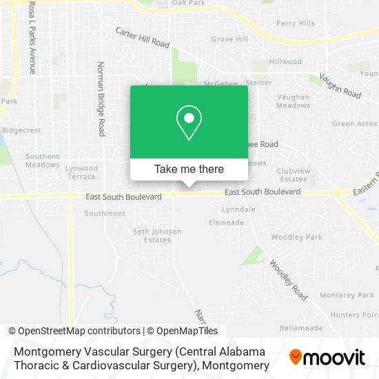 Mapa de Montgomery Vascular Surgery (Central Alabama Thoracic & Cardiovascular Surgery)