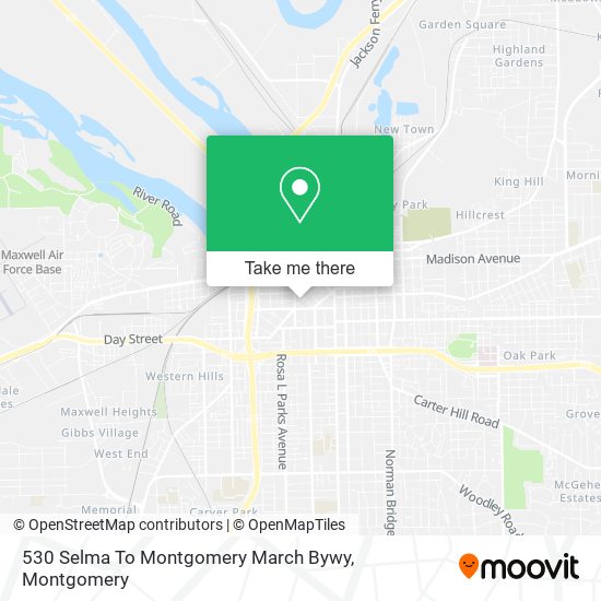 Mapa de 530 Selma To Montgomery March Bywy