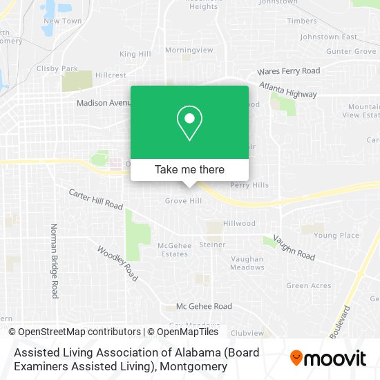 Mapa de Assisted Living Association of Alabama (Board Examiners Assisted Living)