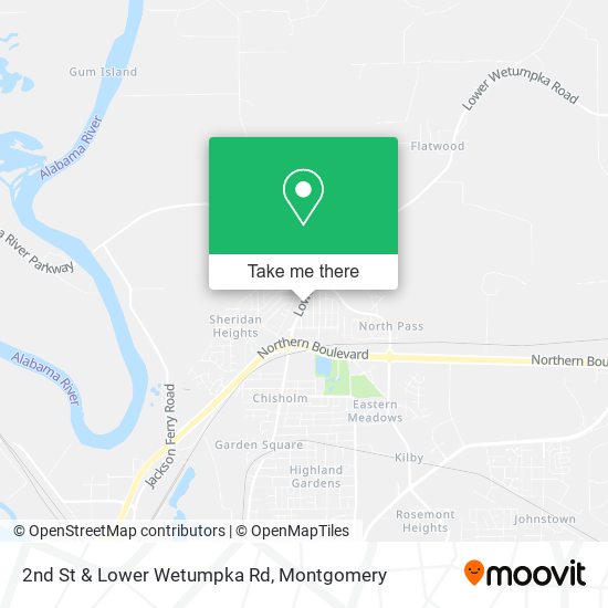 Mapa de 2nd St & Lower Wetumpka Rd