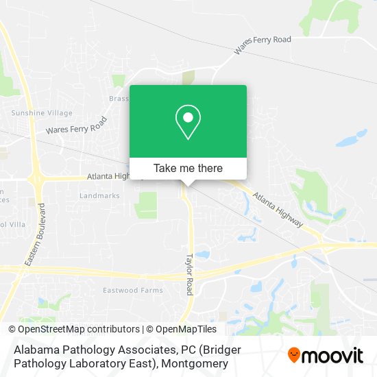 Mapa de Alabama Pathology Associates, PC (Bridger Pathology Laboratory East)