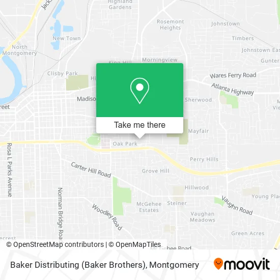 Baker Distributing (Baker Brothers) map