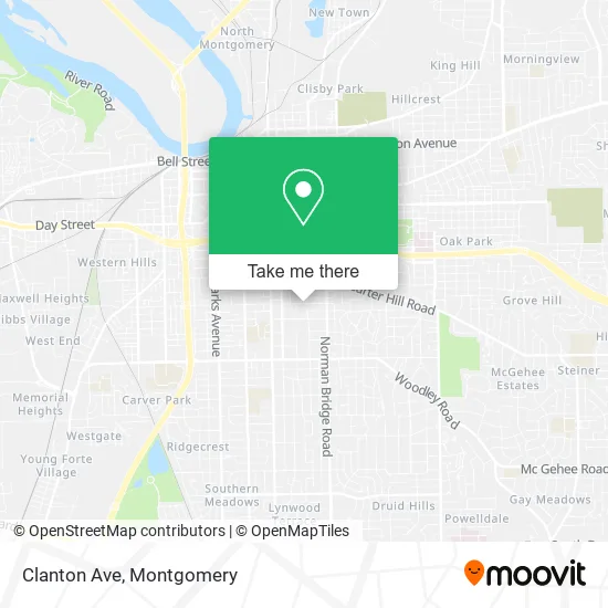 Clanton Ave map