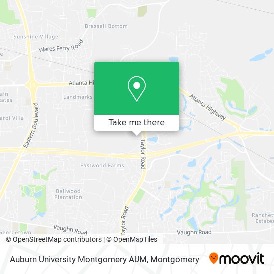 Auburn University Montgomery AUM map