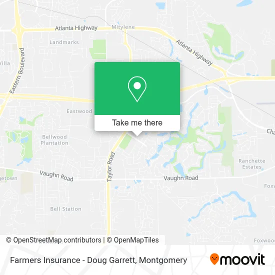 Farmers Insurance - Doug Garrett map