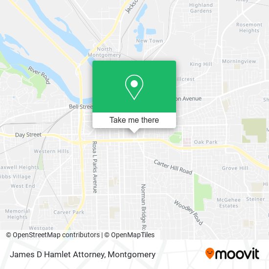 James D Hamlet Attorney map