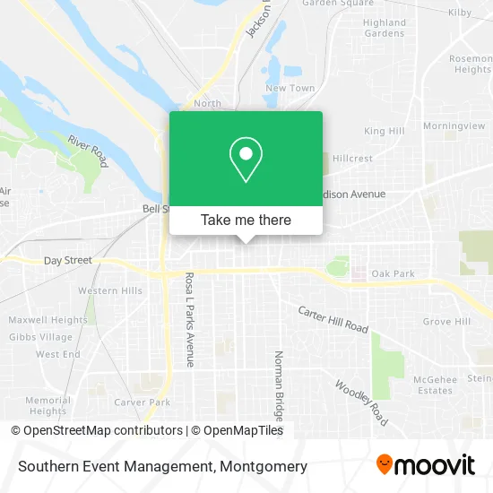 Southern Event Management map
