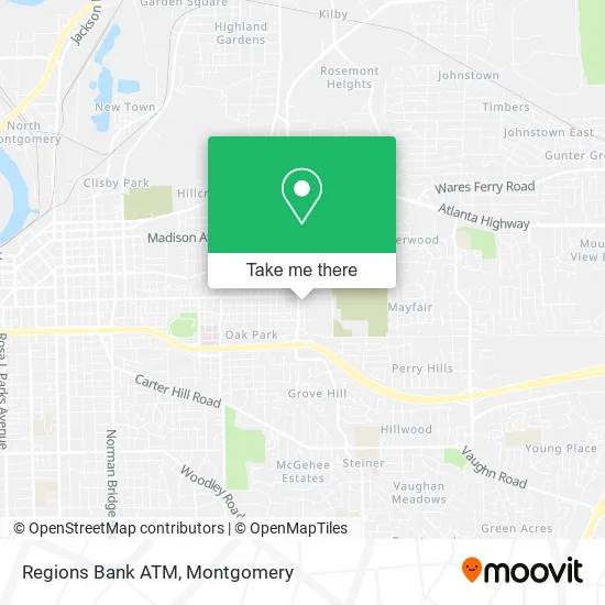 Regions Bank ATM map