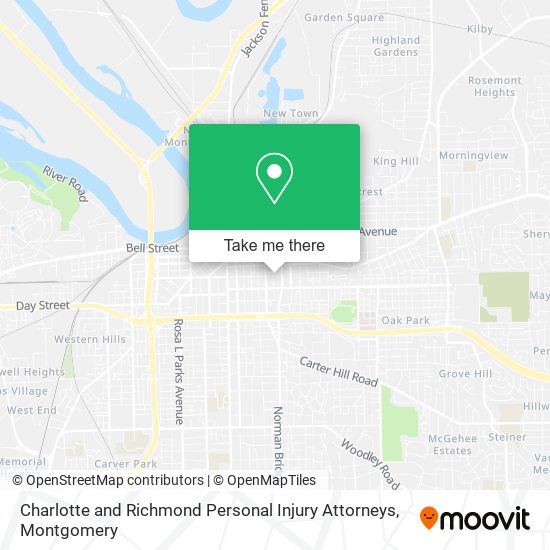 Charlotte and Richmond Personal Injury Attorneys map