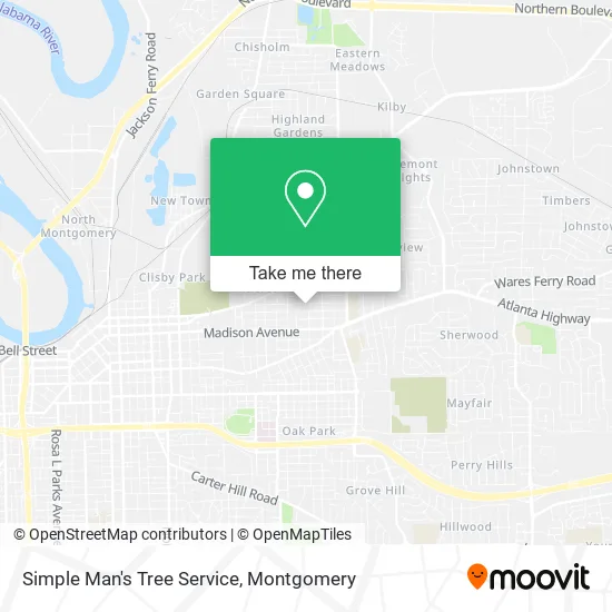 Mapa de Simple Man's Tree Service