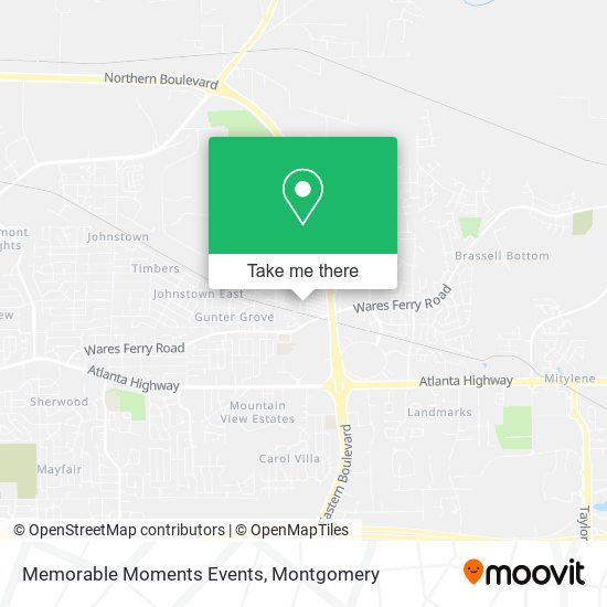 Memorable Moments Events map