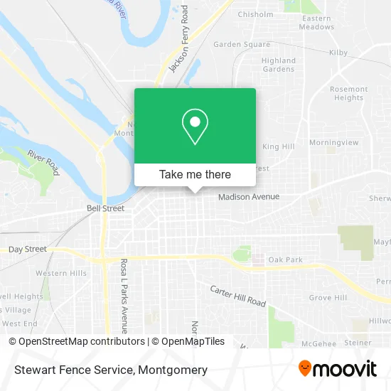 Stewart Fence Service map
