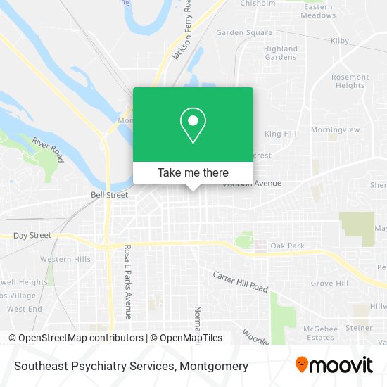 Mapa de Southeast Psychiatry Services