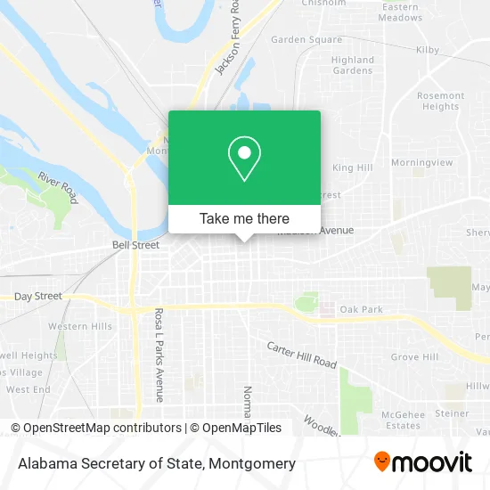 Alabama Secretary of State map