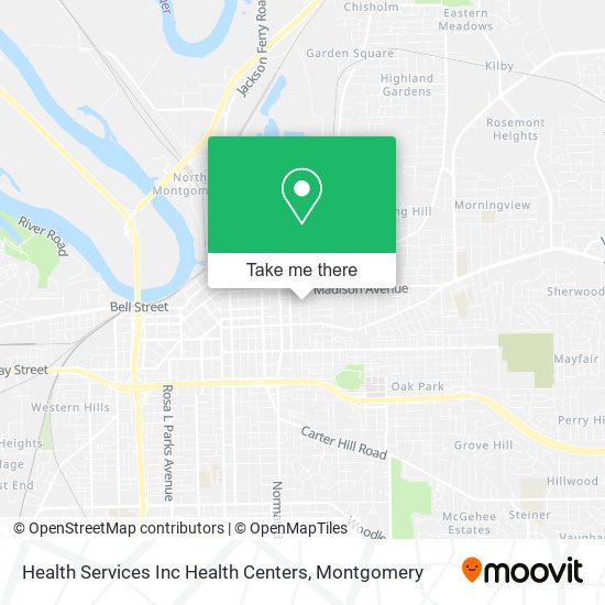 Mapa de Health Services Inc Health Centers
