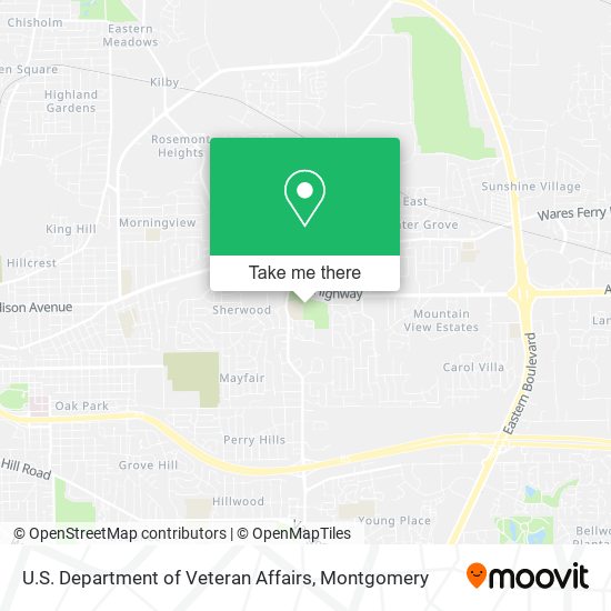 U.S. Department of Veteran Affairs map