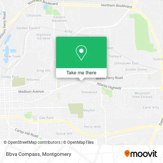 Mapa de Bbva Compass
