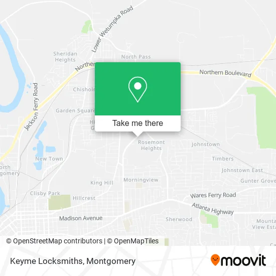 Mapa de Keyme Locksmiths