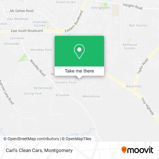 Carl's Clean Cars map