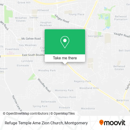 Refuge Temple Ame Zion Church map